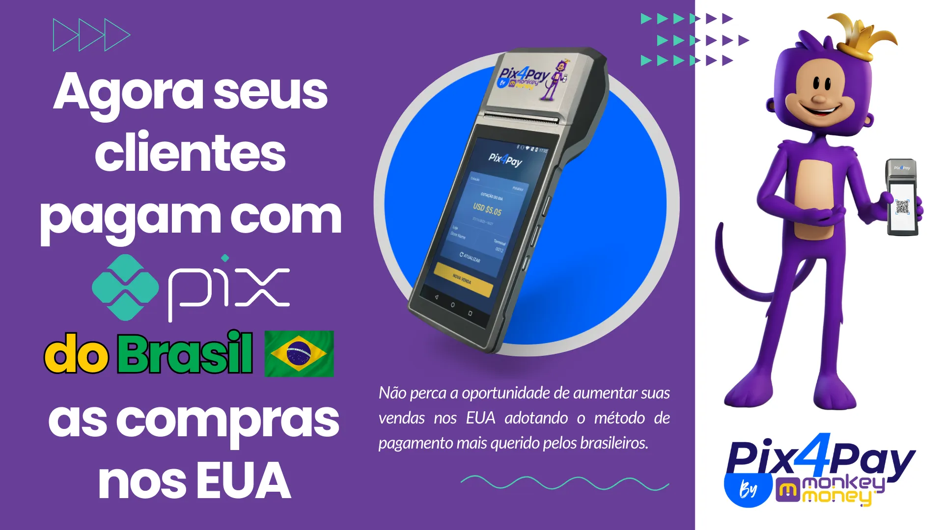 Tudo sobre o serviço de pagamento por pix do Brasil nos Estados Unidos